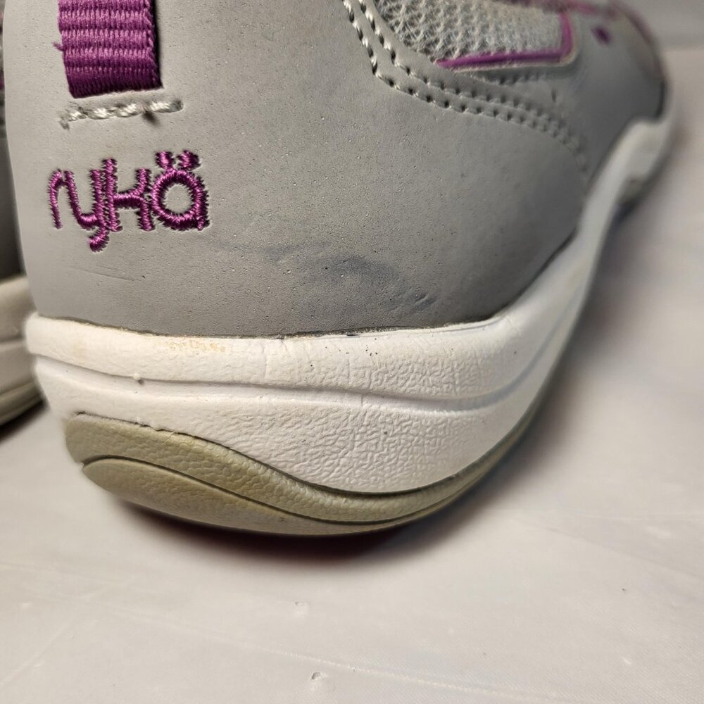 Ryka Tango Slip on Sneaker Leather Size 8 Grey/Purple - Picture 7 of 9